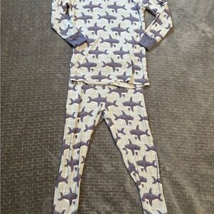Little Sleepies OG Shark Pattern Long-Sleeve Pajama Set